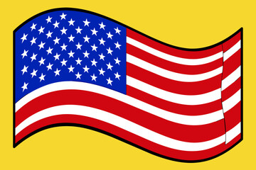 colourful usa flag