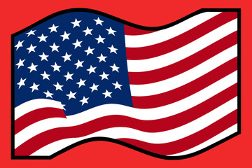 Obraz premium colourful usa flag
