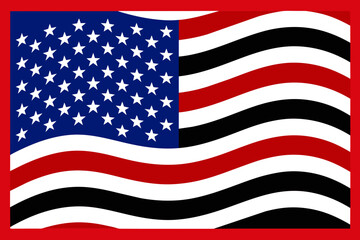 Obraz premium colourful usa flag