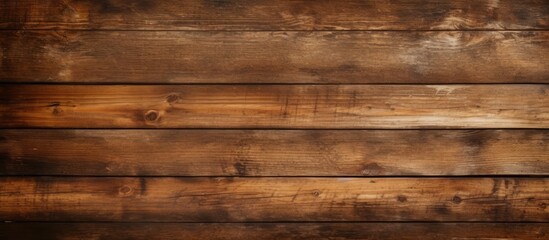 A detailed view of a weathered wooden plank wall, showcasing the texture and imperfections of the wood. The close-up shot highlights the grain patterns and aged appearance of the wall.