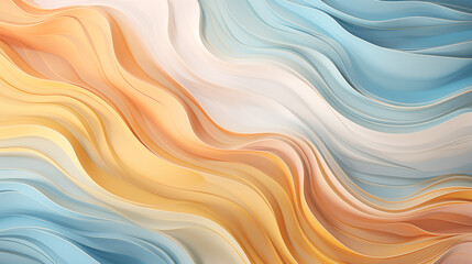 Obraz premium A Wallpaper of a wavey, pastel colored texture in golden hour vibe
