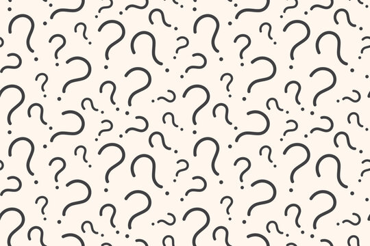 seamless pattern with question marks; perfect for educational materials, trivia games or any content aimed at encouraging critical thinking- vector illustration