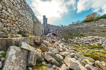 Termessos ancient city the amphitheatre. Termessos is one of Antalya -Turkey's most outstanding...