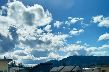 Fototapeta na wymiar Clouds over the mountain
