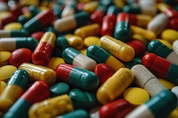 Colorful Pills Piled Up