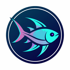 Neon Tetra Fish icon Vector Stunning Graphics for Aquatic Enthusiasts