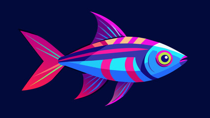 Neon Tetra Fish Vector Stunning Graphics for Aquatic Enthusiasts