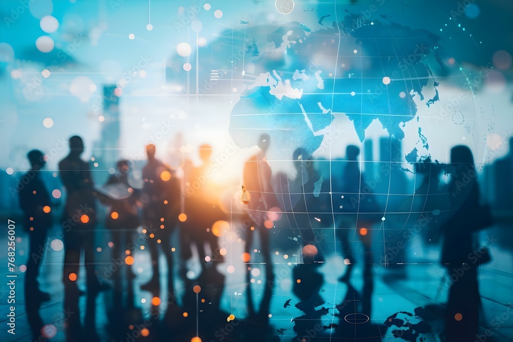 Poster optimizing global business operations: leveraging networking, data analysis, customer connection, hr
