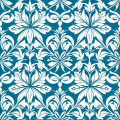 Seamless floral pattern Ai art for fabric and paper print
