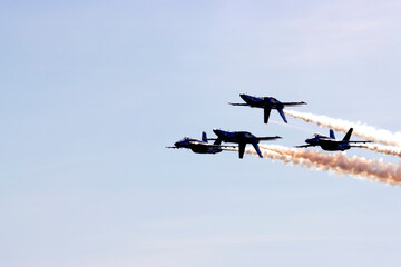 Air Force Jets flying and Creating clouds 