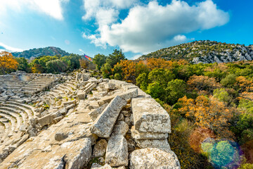 Termessos ancient city the amphitheatre. Termessos is one of Antalya -Turkey's most outstanding...