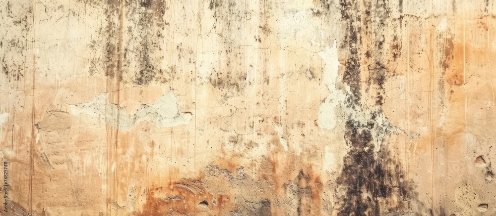 Poster The image shows a wall covered in dirt, giving it a weathered and aged appearance. The dirt is visible in patches, creating a textured and grungy backdrop.