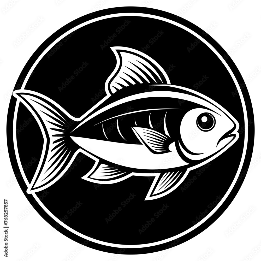 Wall mural Beauty of Tetra Fish logo icon  A Guide to Vector Illustrations