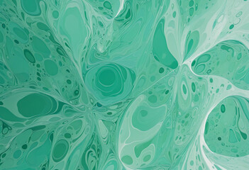 a cool mix of mint green and seafoam blue abstract shape