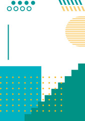 Retro graphic design covers. Cool vintage Geometrical shapes compositions