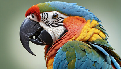 Fototapeta premium close-up of colorful macaw