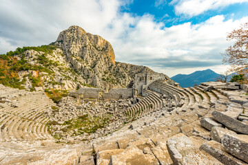 Termessos ancient city the amphitheatre. Termessos is one of Antalya -Turkey's most outstanding...