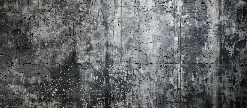 A black and white photograph showcasing a textured concrete wall. The stark contrast between light and dark highlights the rough surface of the wall, creating a striking visual element.