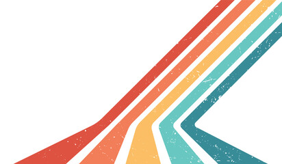 Vintage striped wallpaper, background, poster, banner sample. Retro colors from the 1970s, 1980s, 70s, 80s, 90s. Retro vintage 70s style stripes background poster lines. Vector design.