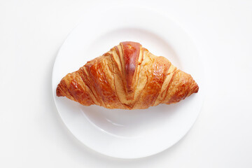 Croissant on a plate