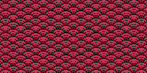 Layered Paper Japanese Pattern, cardboard effect, traditional motifs