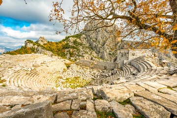 Termessos ancient city the amphitheatre. Termessos is one of Antalya -Turkey's most outstanding...