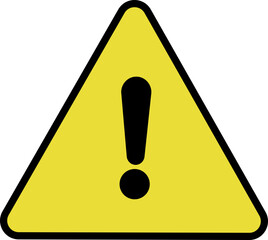 Warning danger triangle icon in flat isolated on transparent background hazardous vector apps and website material symbol in trendy style. Globally Harmonized System All classes caution