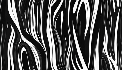 Black and white abstract  stroke painting seamless pattern illustration. Modern paint line background in monochrome color. Messy graffiti sketch wallpaper print, rough hand drawn texture.