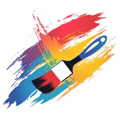 A vibrant paintbrush icon