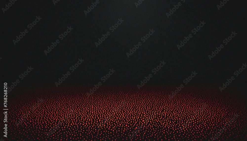 Wall mural color gradient grainy background, red orange white illuminated spots on black, noise texture effect