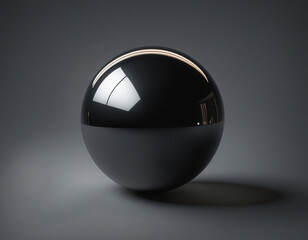 Abstract black sphere, 3d render
