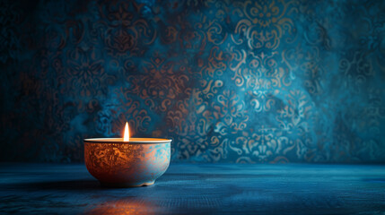 Zen candle and soothing background. Zen candle wallpaper. Candle wallpaper. Zen background, wall. - obrazy, fototapety, plakaty