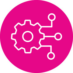 Obraz premium Digital Transformation Line Multi Circle