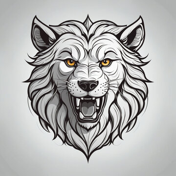 Logo illustration of a "Lion''