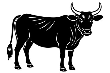 zebu silhouette vector illustration