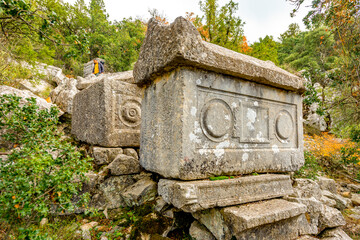 Termessos ancient city the amphitheatre. Termessos is one of Antalya -Turkey's most outstanding...