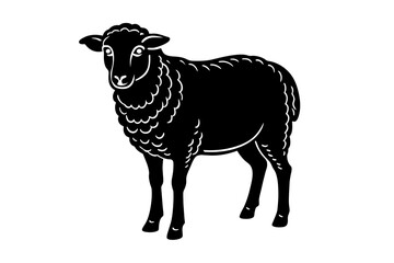 sheep silhouette vector illustration