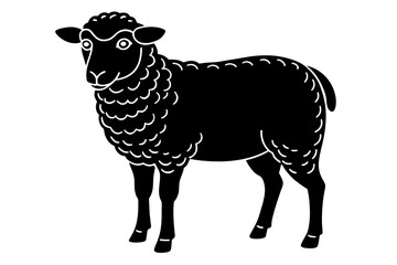 sheep silhouette vector illustration