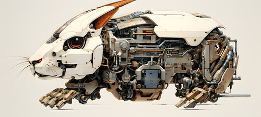 rabbit-shaped nano robot, ai generative