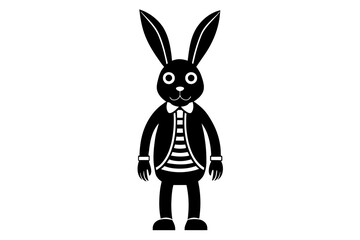 rex rabbit silhouette vector illustration