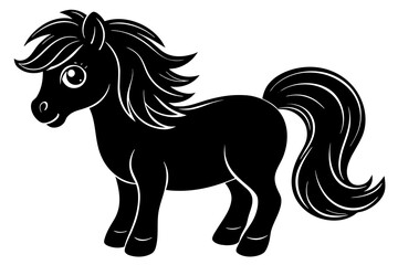 pony silhouette vector illustration