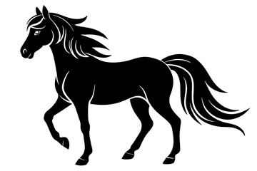 paso fino horse silhouette vector illustration