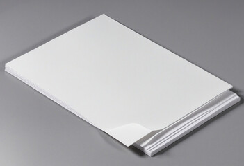 White paper isolated on a gray, changeable background that is blank in portrait A4 size. 