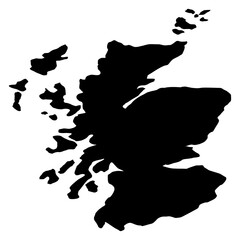 Scotland map silhouette.