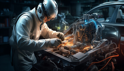 The Artisan of Machines: A Master Craftsman Reviving Automotive Spirits Amidst Steel and Oil