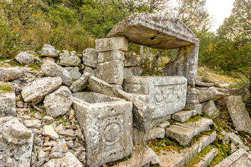 Termessos ancient city the amphitheatre. Termessos is one of Antalya -Turkey's most outstanding...