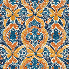 Seamless Mediterranean Pattern Design