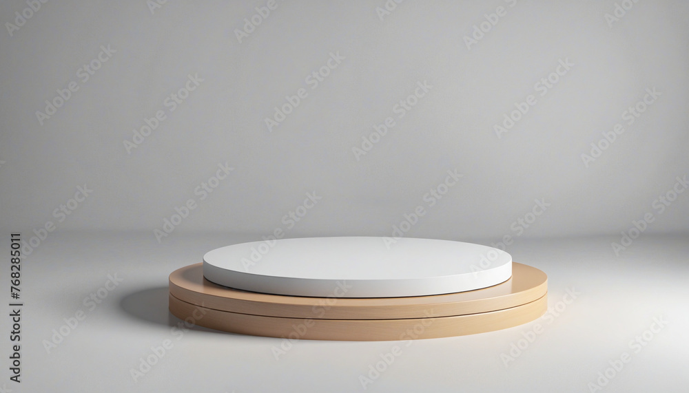 Poster 3d display product minimal scene with geometric podium platform