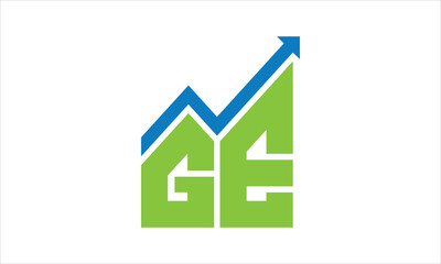 GE financial logo design vector template.