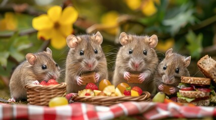 Greeting Card and Banner Design for Social Media or Educational Purpose of National World Rat Day Background